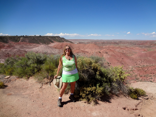 Karen Duquette at Kachina Point in the Painted Desert